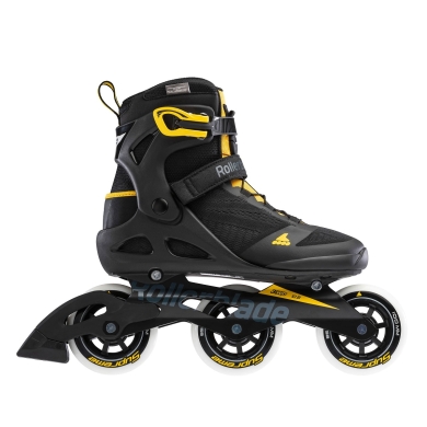 Rollerblade Inline Skates Macroblade 100 3WD (Wheels: 100mm/85A, Bearings: SG9) black/yellow Men